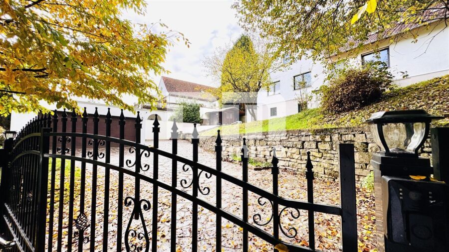 Umfassend saniertes Ein- Zweifamilienhaus auf großem Grundstück in Traumlage - Zufahrt / Einfahrtstor